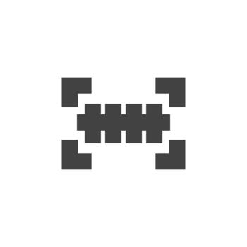 Primary logistical code solid icon for distribution tools vector