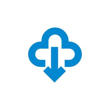 Universal cloud sync solid icon for software navigation vector