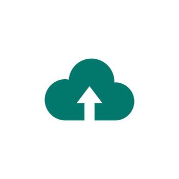 Cloud upload solid icon for interface design vector
