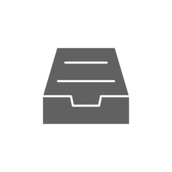 Archive database solid icon for web development vector