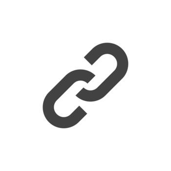 Professional link button solid icon for software vector