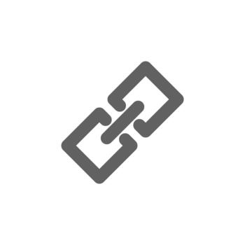 Link chain solid icon for website navigation vector