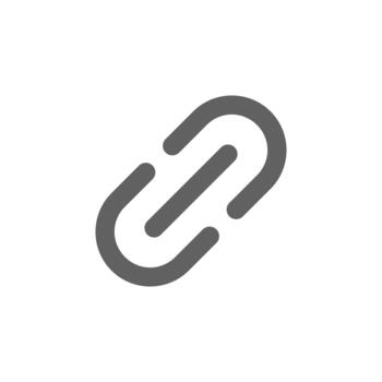 Hyperlink connection solid icon for web interface vector