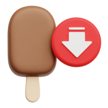 verringern Schokolade Eis Sahne Bar 3d Symbol isoliert auf transparent Hintergrund png