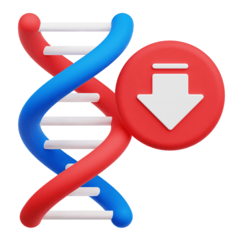 verminderen dna 3d icoon geïsoleerd Aan transparant achtergrond png
