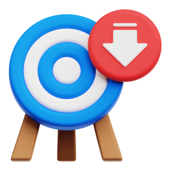 diminuir tiro com arco 3d ícone isolado em transparente fundo png