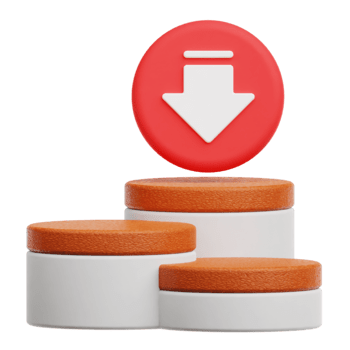 disminución cuero podio 3d icono aislado en transparente antecedentes png