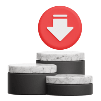 disminución mármol podio 3d icono aislado en transparente antecedentes png