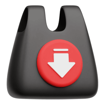 diminuir plástico saco 3d ícone isolado em transparente fundo png