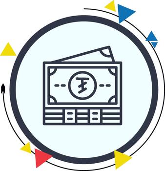Mongolia Notes Creative Bold Interface Symbol vector