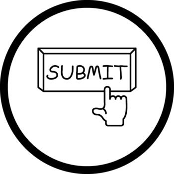 Submit Finger Tap Button Functional Clean Interface Feature vector