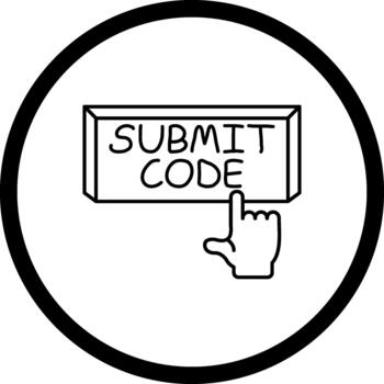 Submit Code Finger Tap Button Dynamic Creative Feature vector