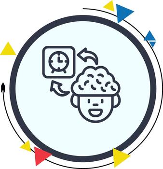 cerebro reloj dinámica agudo interfaz diseño característica vector