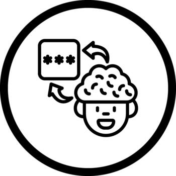 Brain Pin Code Dynamic Product Interface Design vector