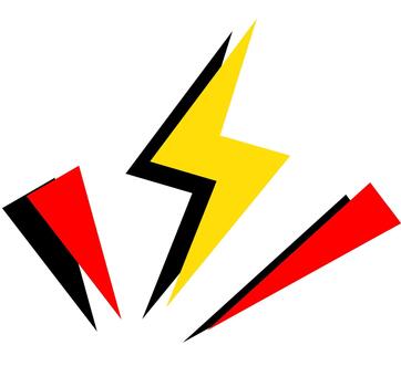 Strike Hit Effect Flat vector