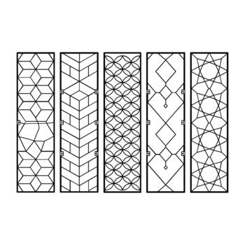 Contemporary Geometric Pattern Panel Bundle vector