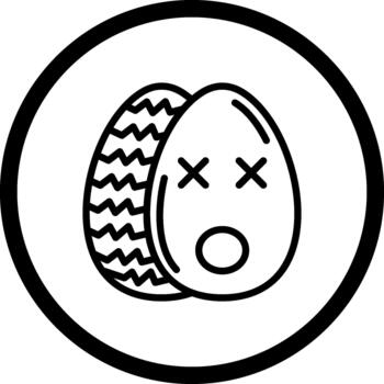 Pascua de Resurrección mareado huevo mínimo plano interfaz diseño vector