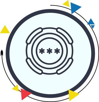 Pin Code Premium Balanced Interface Design Concept vector