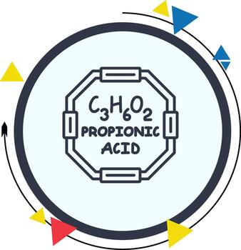 Propionic Acid Creative Bold Interface Symbol vector
