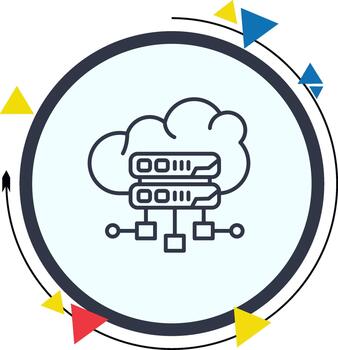 nube datos moderno suave digital diseño forma vector