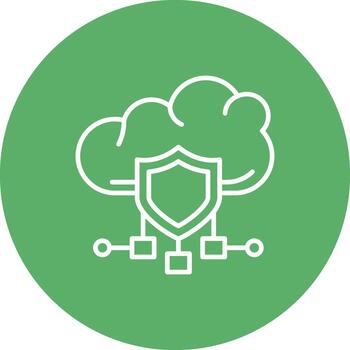 Cloud Security Dynamic Bold Web Graphic Layout vector