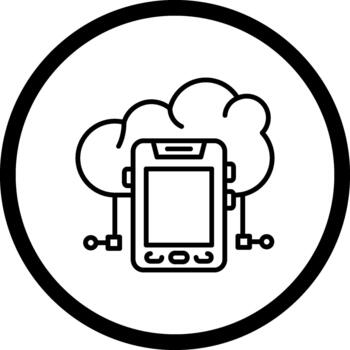 Virtual Cloud Distinct Flat Interface Graphic vector