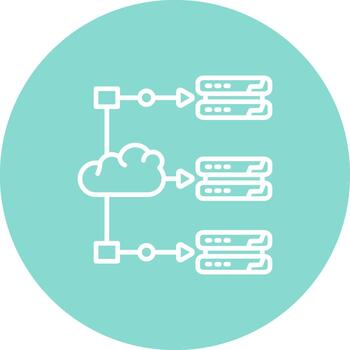 Cloud Load Balancer Creative Bold User Interface Element vector