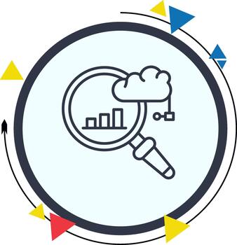 nube analítica dinámica agudo interfaz diseño característica vector