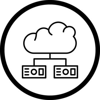 Cloud Container Unique Web Interface Layout vector