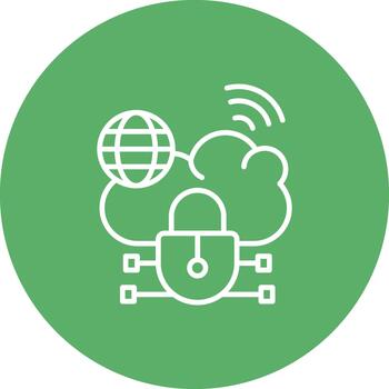 nube virtual red profesional mínimo usuario interfaz forma vector