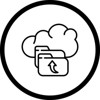 Cloud Data Backup Stylish Flat Element vector