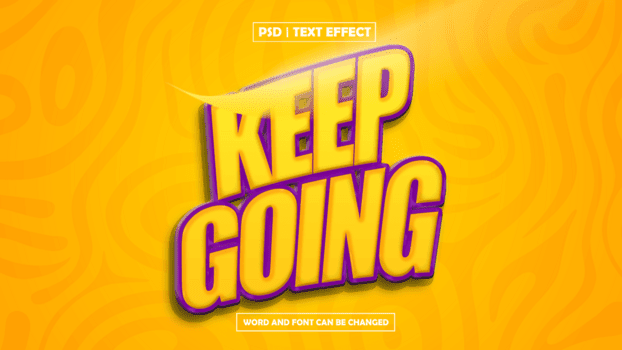 behalten gehen editierbar 3d Text bewirken psd