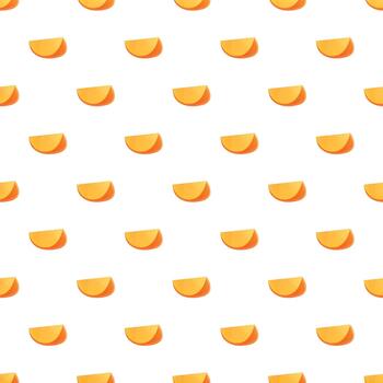Peach slice pattern creating fruit background texture vector