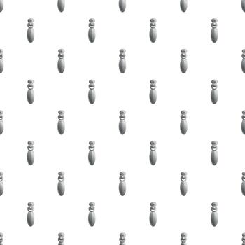 Zipper pull tab hardware seamless repeating pattern vector