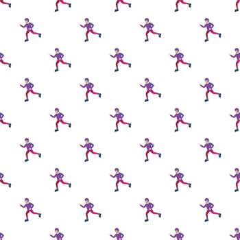 Inline skater rollerblading seamless repeat pattern illustration vector