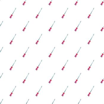 Screwdriver tool pattern repeating on white backdrop vector