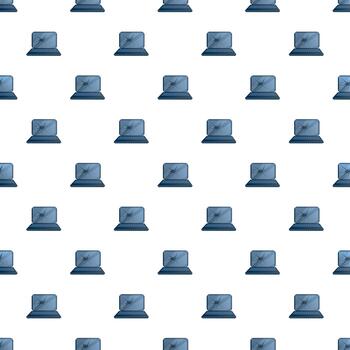 roto ordenador portátil pantalla modelo representando datos seguridad riesgos vector