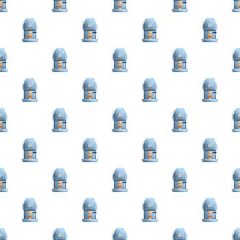 Coffee espresso machine pattern creating seamless background vector