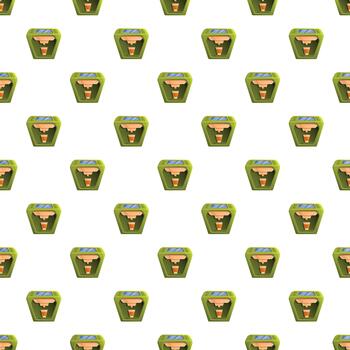 3d impresora tecnología sin costura repitiendo modelo diseño vector