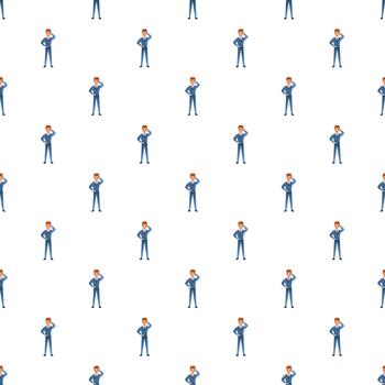 Businessmen thinking pattern representing problem solving concept vector