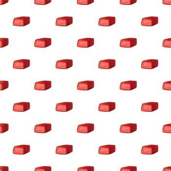 Red rectangular candy pattern on white background vector