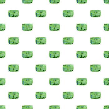 Repeating circuit board elements forming technology pattern vector