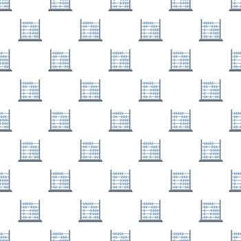 Abacus counting tool seamless pattern background vector