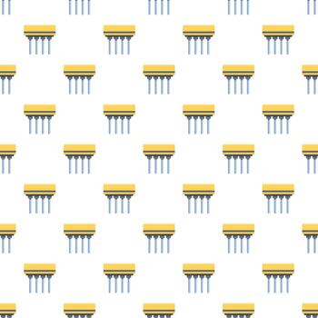 Electronic mini chip component seamless pattern background vector