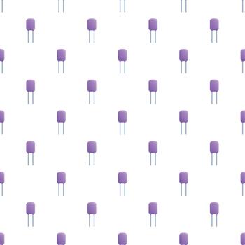 Electronic capacitor component seamless pattern background vector