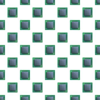 Computer microchip pattern with electronic circuit repeating vector