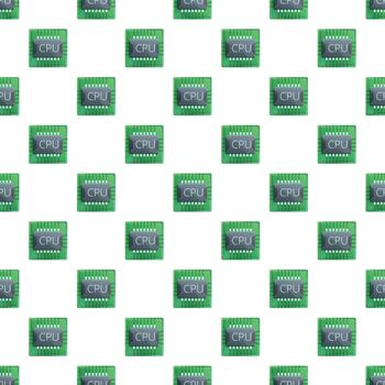 Cpu chip pattern creating a digital technology background vector
