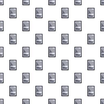 Digital e reader screen displaying text in a seamless pattern vector