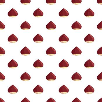 Repeating chestnut pattern creating a flat design background vector