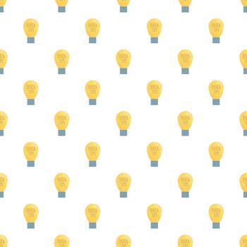 Quick tips light bulb seamless pattern background vector